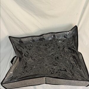 Two Black and Gray Storage Bags for Shoes